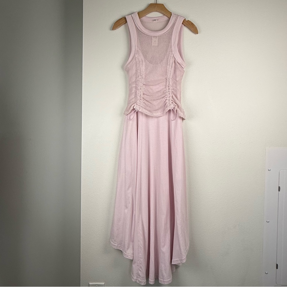 NEW Daily Practice by‎ Anthropologie Forward Line Pink Midi Dress Womens XSP - Picture 3 of 14